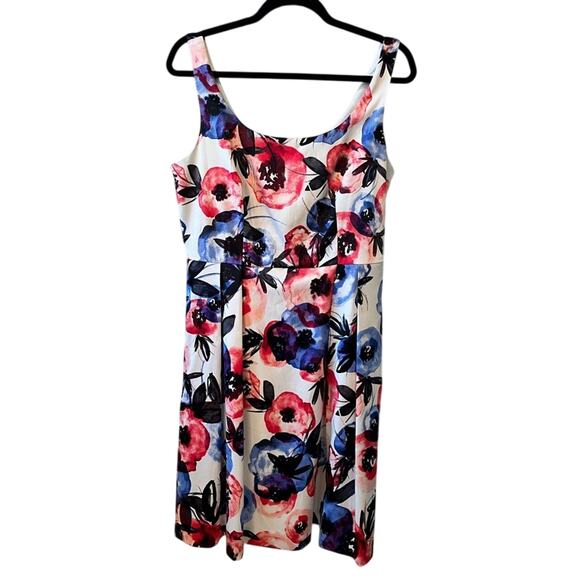 Luxe by Carmen Dress Women's 10 Floral Sleeveless‎  Colorful (g98) - Picture 3 of 6